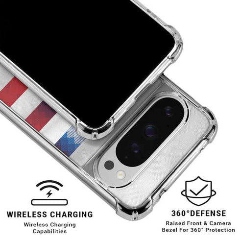 USA Soccer Flag Google Pixel 10 Pro Clear Case